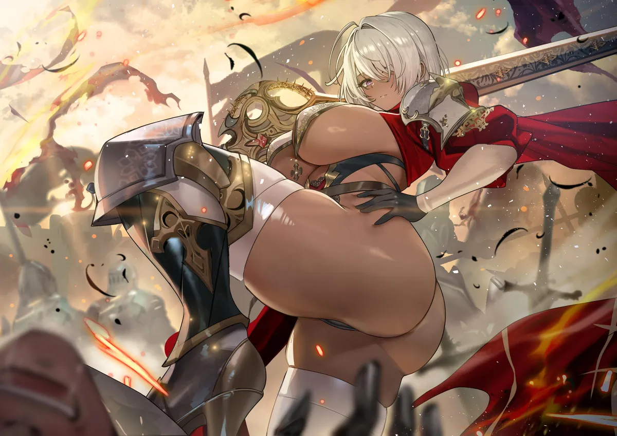 Female knight's chocolate thighs (TEDDY)