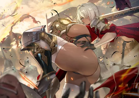 Female knight's chocolate thighs (TEDDY)