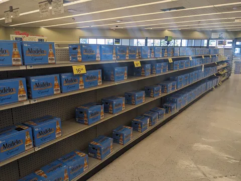 Aisle at my local Rite Aid is almost entirely Modelo