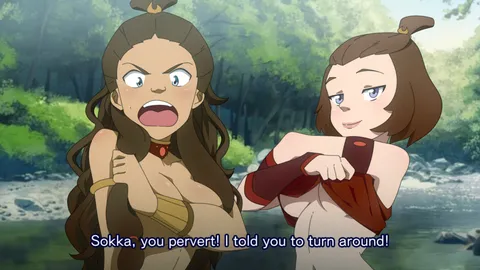 Katara and Suki going for a dip (Threetwigs) [Avatar the Last Airbender]