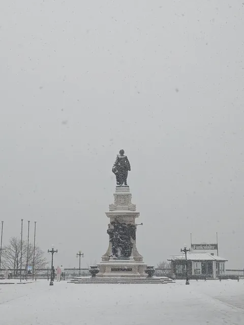 Quebec City in a snowstorm