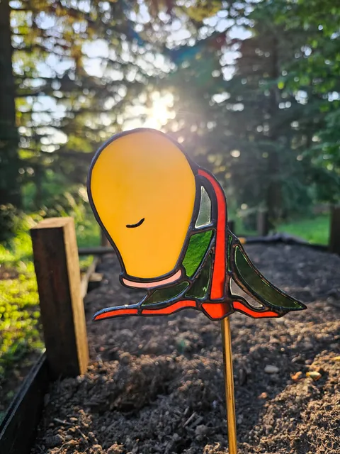 (OC) stained glass pokopia garden stakes