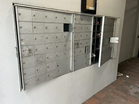 The mailboxes at my apartment building got fixed last week after 4 months of not getting mail and freezing my credit because someone destroyed the locks to steal the mail. Checked my mail today and it happened again.