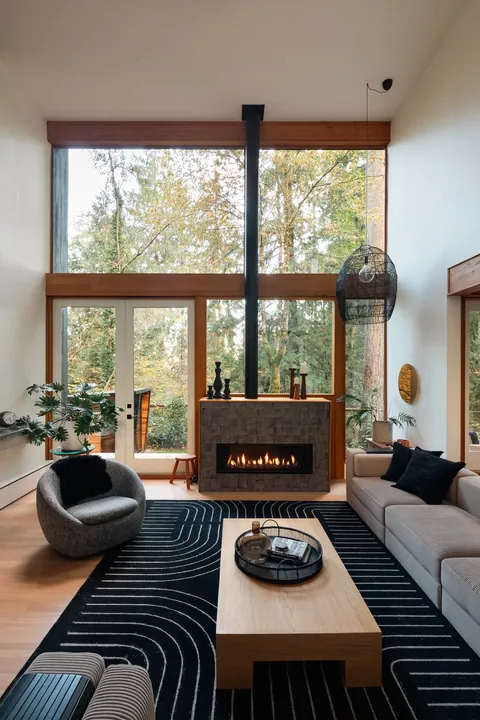 1975 residence in the woods designed by architect James K.M. Cheng, Upper Delbrook, North Vancouver, British Columbia, Canada [2400x3600]