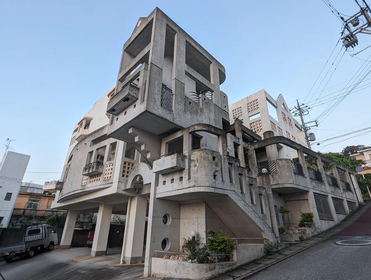 this staircase of an apartment building that i found on my walk