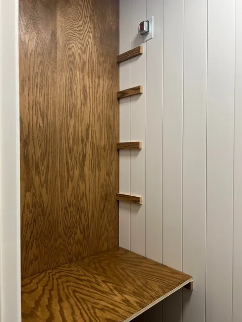 Reclaimed unused coat closet for pantry expansion