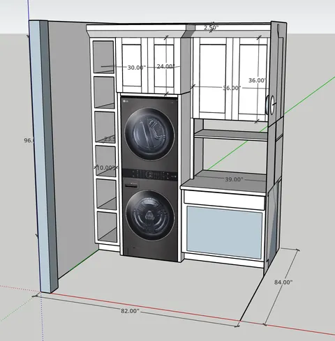 New laundry nook in our 150yr old house! After/Before and Full Process
