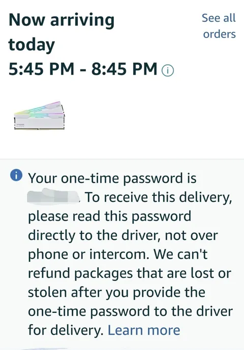 Amazon protecting DDR5 deliveries