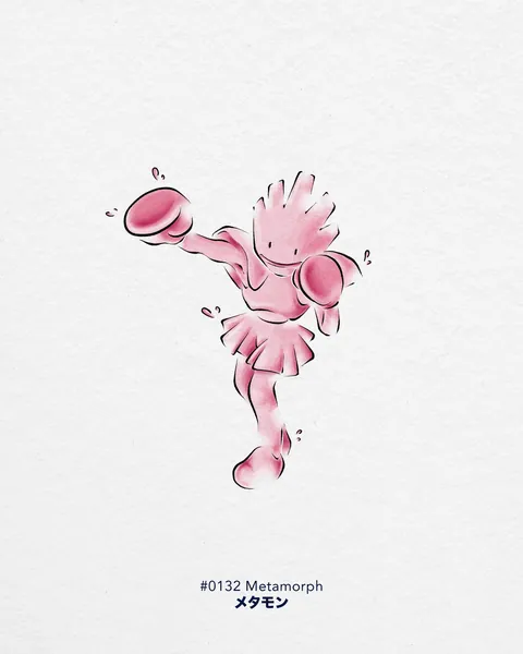 Pokemons in japanese traditional style