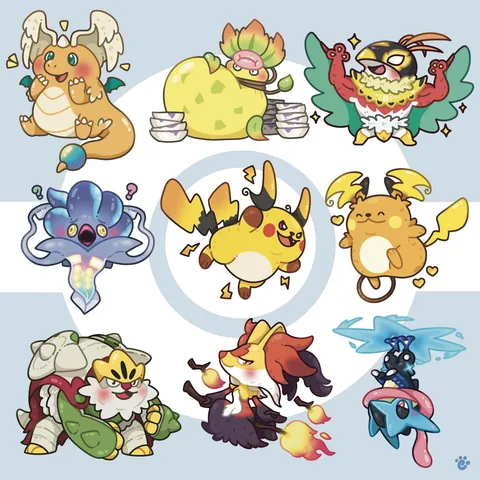 [OC] I draw all 9 new mega that has been revealed