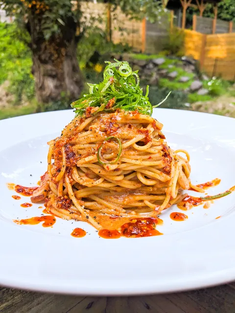Tahini and Szechuan Chili Crisp Pasta.