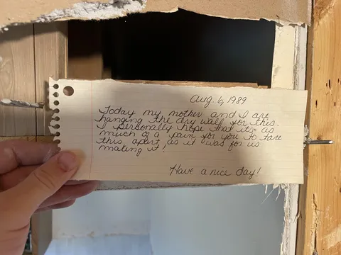 Found this in the wall while ripping out drywall [OC]