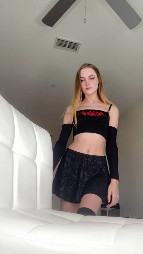 I have a surprise for you hiding underneath my skirt. Can you guess what it is?