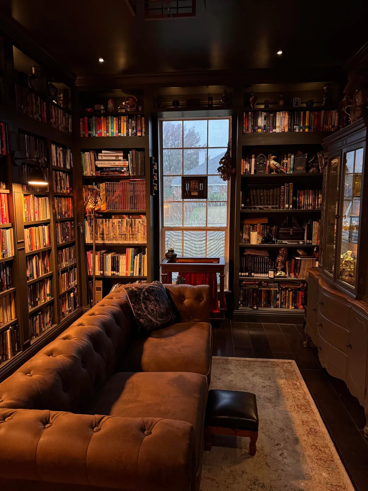 Library without the Christmas tree.  