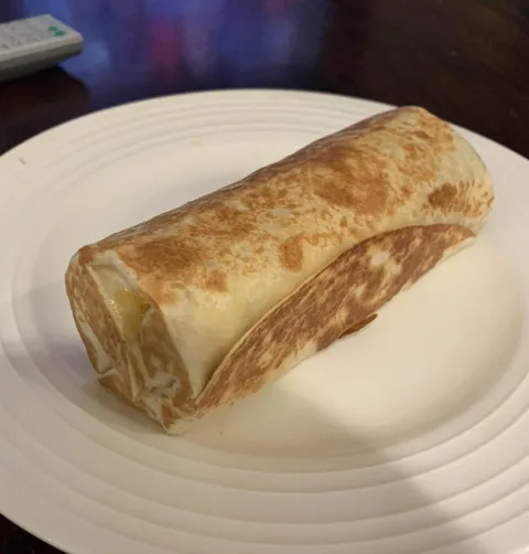 I made a perfectly toasted burrito
