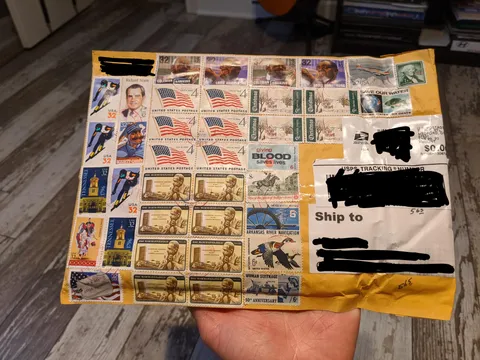 I ordered a pair of pliers on eBay and my package came smothered in vintage stamps. Some being over 60 years old.