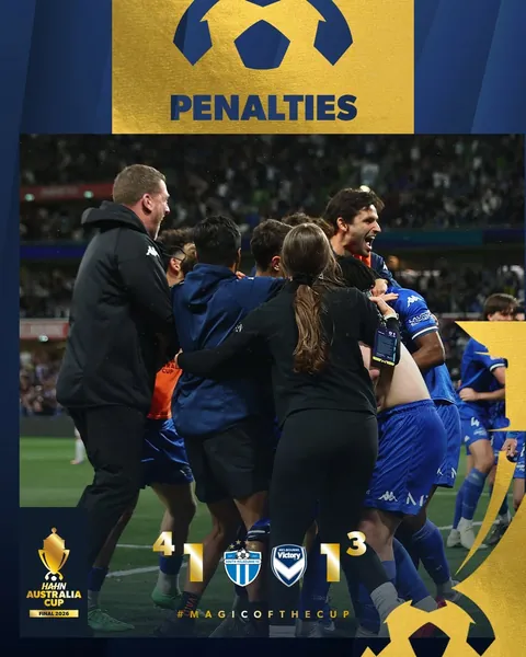 Semi-Professional 2nd tier club South Melbourne wins the Australia Cup, beating A-League side Melbourne Victory in a penalty shootout in the Final