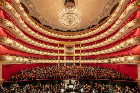The auditorium of the State Opera Munich, Germany.
