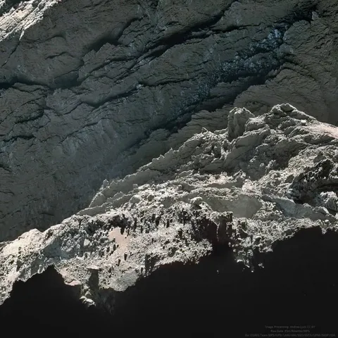 The surface of comet Churyumov-Gerasimenko