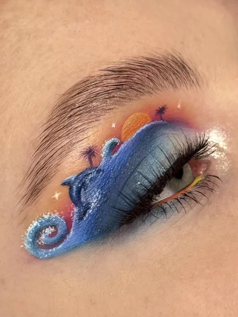 my take on the zara larsson tiktok makeup trend 🐬🌅