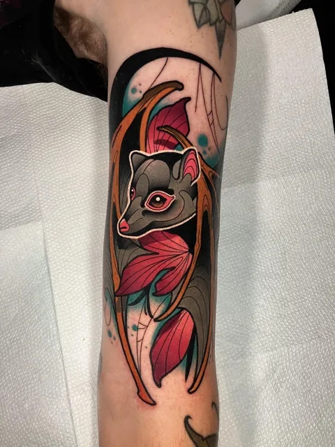 Bat done by Matt at Foundation Tattoo Pittsburgh, PA