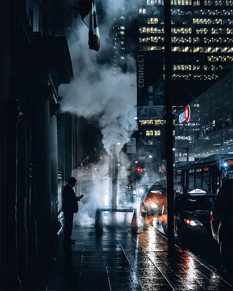 I wander the streets of Toronto at night, looking for cinematic moments. This is what I found...
