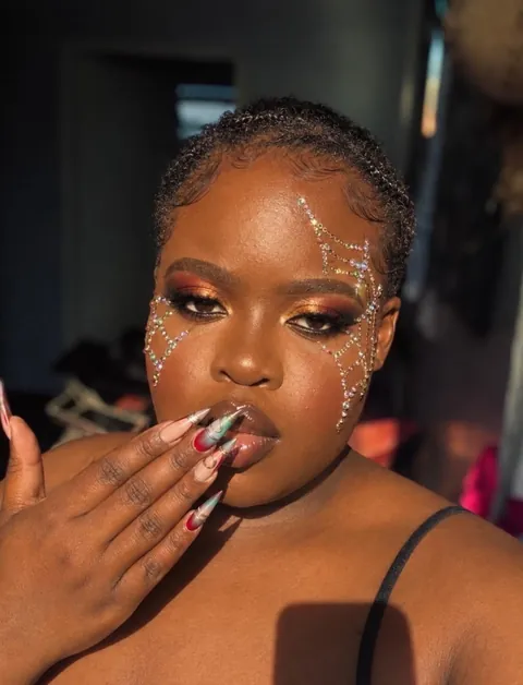 Smokey Sunset Halloween Look with Rhinestone Spider web