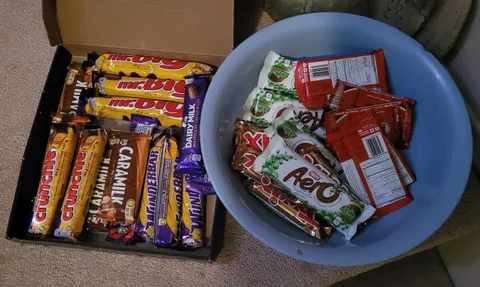 I bought full sized chocolate bars to give out this Halloween...not one person came to my door