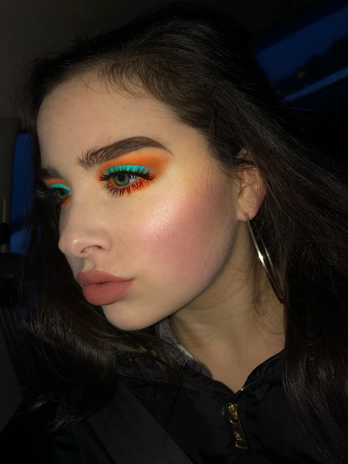 Blue &amp; Orange Cut Crease