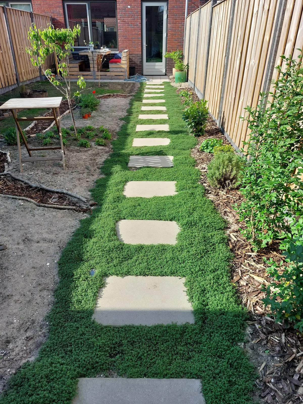 Our garden path transformation! Before &amp; after