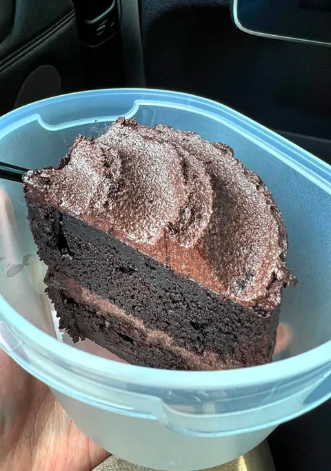 This slice of chocolate cake from my neighbour