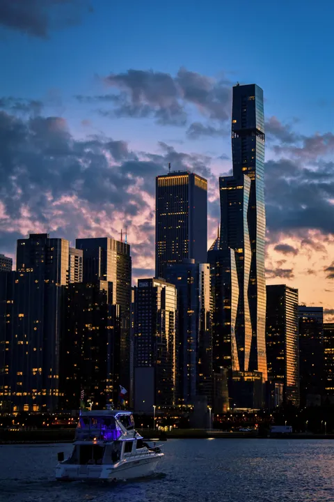 Sunset over Chicago