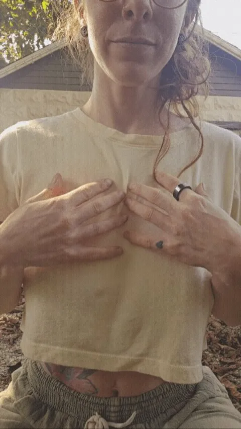 Revealing my pierced pokies