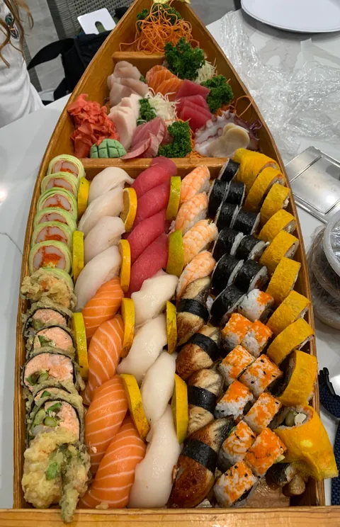 [i ate] a sushi boat for four