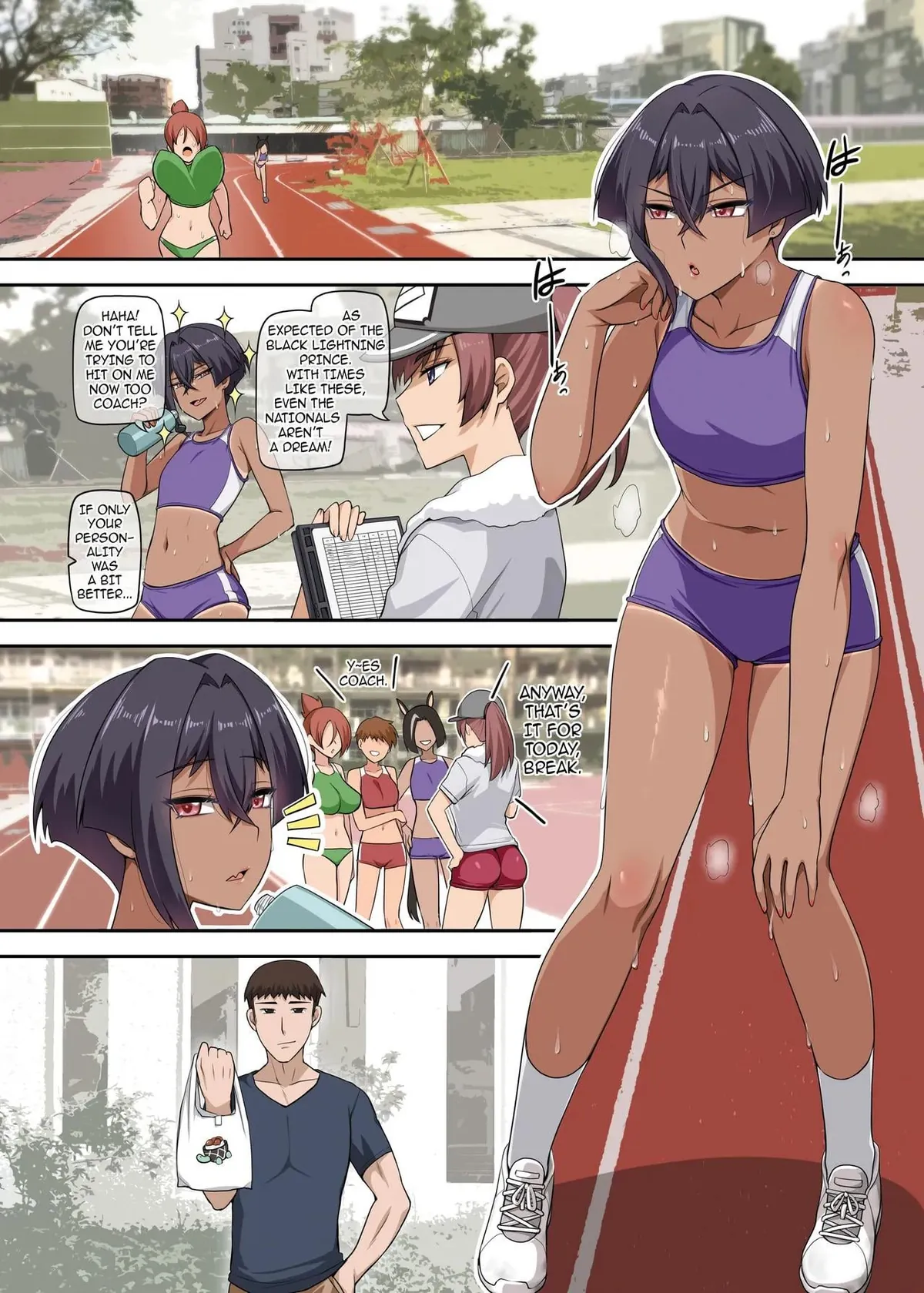 Tanned, tomboy athlete friend hides some serious milkers