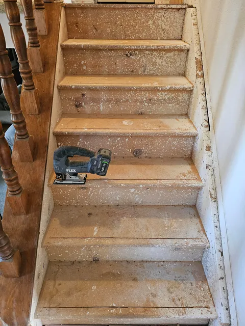 Stairs from carpet to LVP