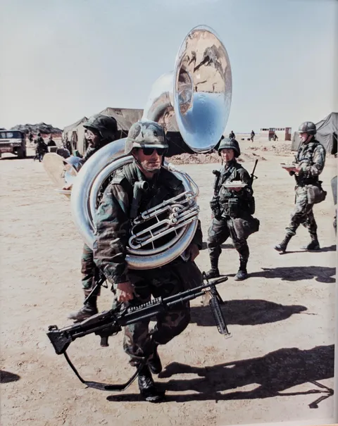 My dad during Desert Storm in 1990