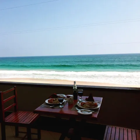 One of the most peaceful places to have lunch is in Koggala, Sri Lanka.