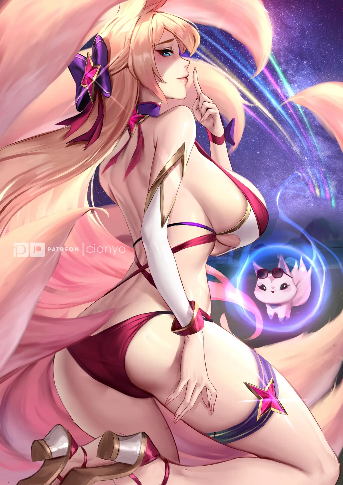 Star Guardian Ahri in a sexy swimsuit (Cian Yo)