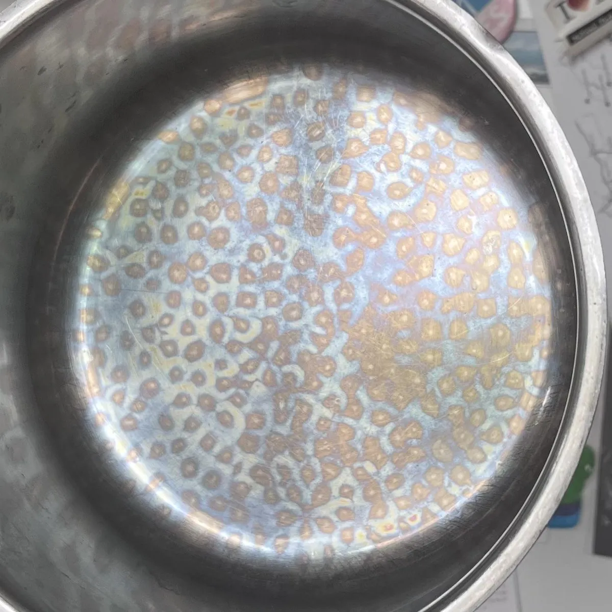 discoloration on my mom’s cooking pot