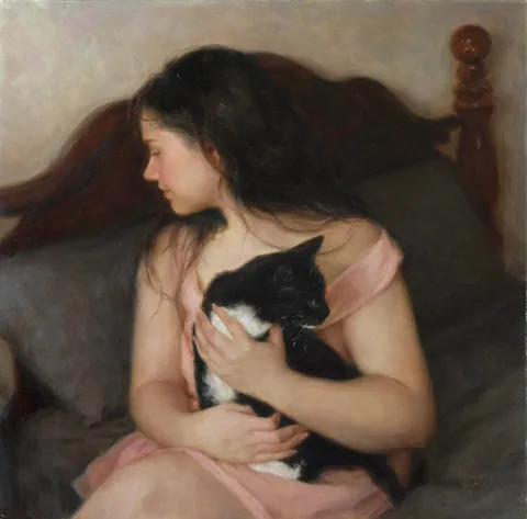 I painted my cat and I (again) bevause I love her 🥰