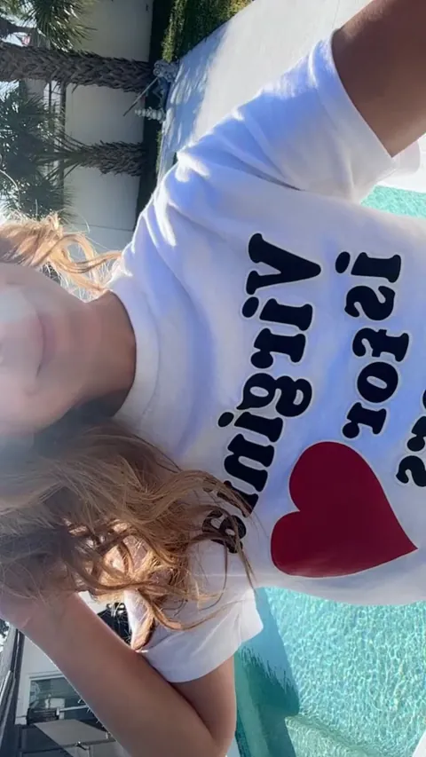 Big tits by my pool.