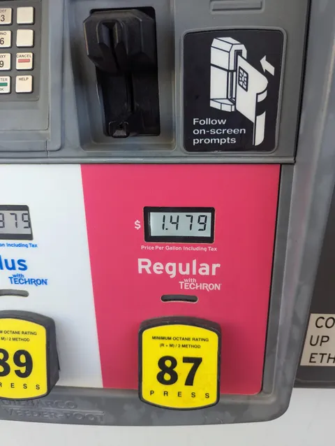 Got gas today for $1.47/gallon