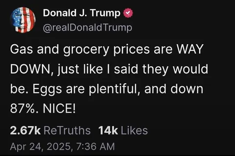 Eggs average $4.77 Gas average. $3.59 Grocery average. up 3%