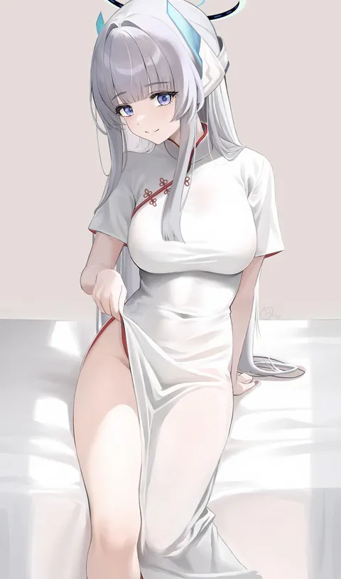 Noa being a tease (Blue Archive)