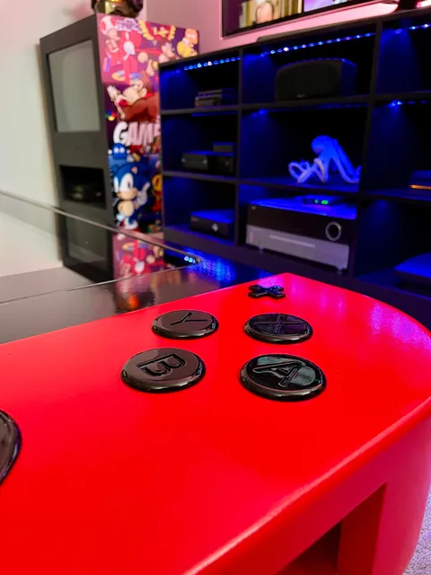 Game table in the shape of Nintendo Switch