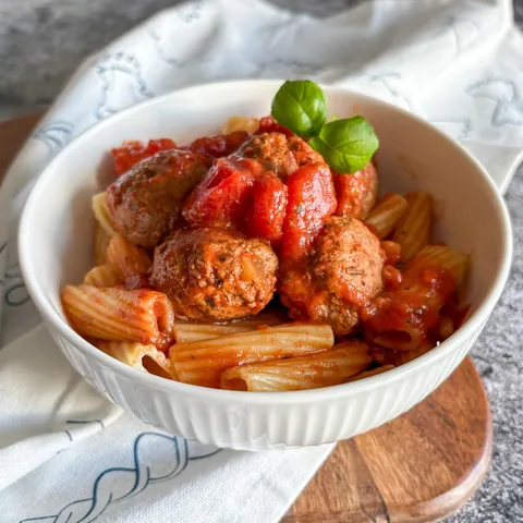 Meatballs and Pasta.