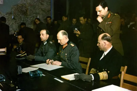 80 years ago today, Germany signed an unconditional surrender in Reims, France