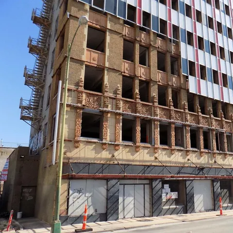1960s overcladding is removed from a 1920s office building in San Antonio