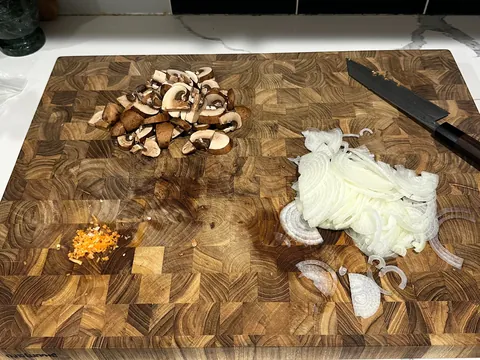 [homemade] mushroom, onion and swiss dogs